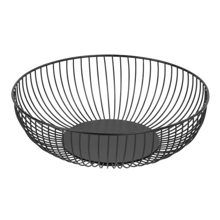 Panier de présentation rond métallique Olympia noir 285x85mm