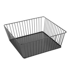 Panier de présentation carré métallique Olympia noir 280x280x100mm