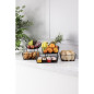 Panier de présentation carré métallique Olympia noir 280x280x100mm