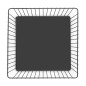 Panier de présentation carré métallique Olympia noir 280x280x100mm