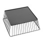 Panier de présentation carré métallique Olympia noir 280x280x100mm