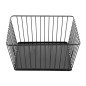 Panier de présentation carré métallique Olympia noir 230x230x100mm