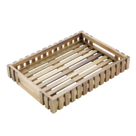 Petit casier en acacia Olympia 356x255mm