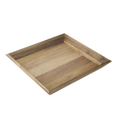 Plateau rectangulaire en acacia Olympia 380x355mm