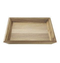 Plateau rectangulaire en acacia Olympia 380x355mm