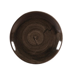 Assiettes avec rebord Churchill Stonecast Patina Black 288mm (Lot de 12)