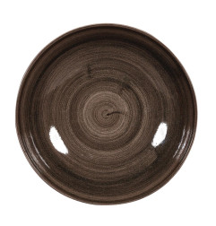 Assiettes avec rebord Churchill Stonecast Patina Black 217mm (Lot de 12)