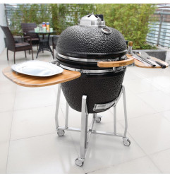 Barbecue kamado sur chariot avec tablettes Buffalo