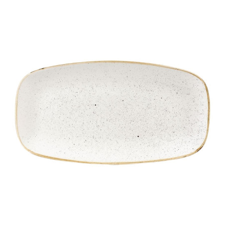 Assiettes oblongues Churchill Stonecast Barley White 189 x 355mm (Lot de 6)