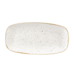 Assiettes oblongues Churchill Stonecast Barley White 153 x 298mm (Lot de 12)