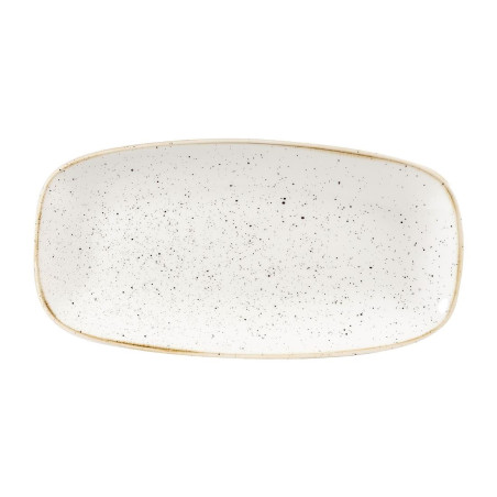 Assiettes oblongues Churchill Stonecast Barley White 153 x 298mm (Lot de 12)