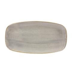 Assiettes oblongues Churchill Stonecast Peppercorn Grey 153 x 298mm (Lot de 12)