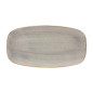 Assiettes oblongues Churchill Stonecast Peppercorn Grey 153 x 298mm (Lot de 12)