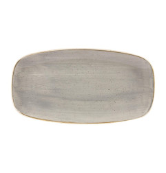 Assiettes oblongues Churchill Stonecast Peppercorn Grey 127 x 269mm (Lot de 12)