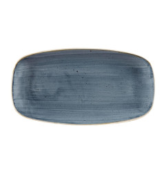 Assiettes oblongues Churchill Stonecast Blueberry 153 x 298mm (Lot de 12)
