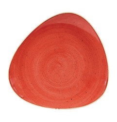 Assiettes triangulaires Churchill Stonecast Berry Red 265mm (Lot de 12)