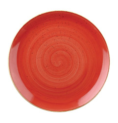 Assiettes coupes rondes Churchill Stonecast Berry Red 182mm (Lot de 12)