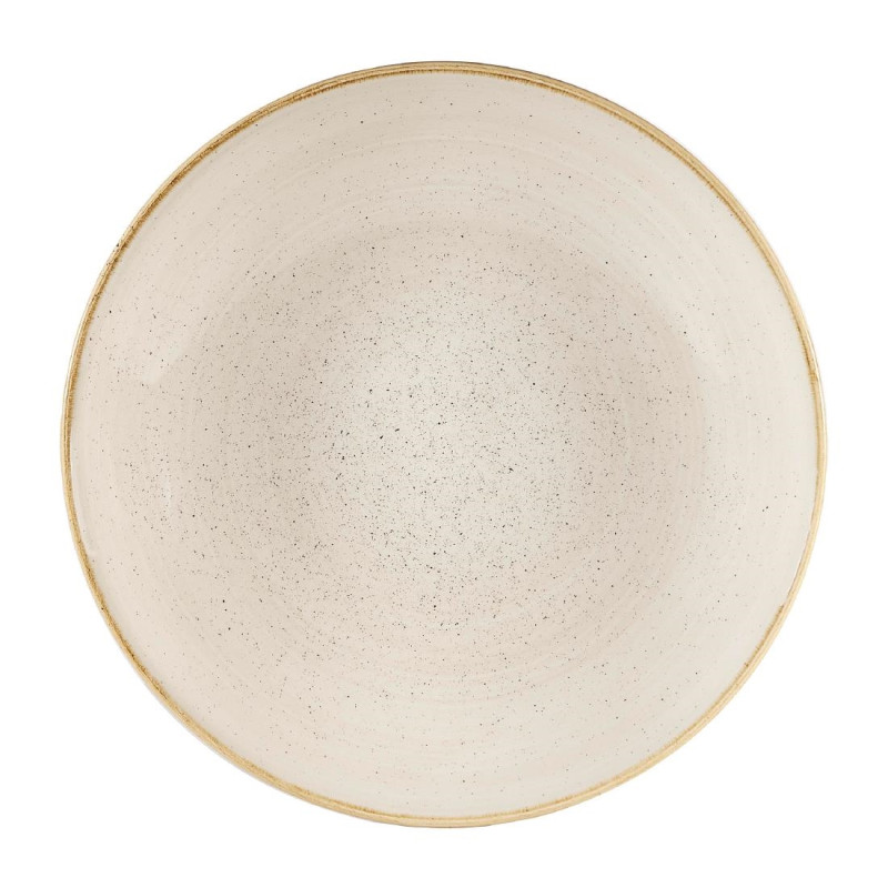 Assiettes coupes rondes Churchill Stonecast Nutmeg Cream 310mm (Lot de 6)