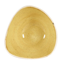 Bols triangulaires Churchill Stonecast Mustard Seed Yellow 153mm (Lot de 12)