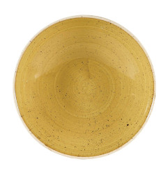 Assiettes coupes rondes Churchill Stonecast Mustard Seed Yellow 182mm (Lot de 12)