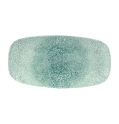 Assiettes oblongues Churchill Studio Prints Raku Jade Green 153 x 298mm (Lot de 12)