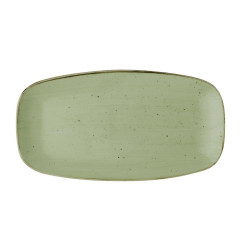Assiettes oblongues Churchill Stonecast Sage Green 355mm (Lot de 6)