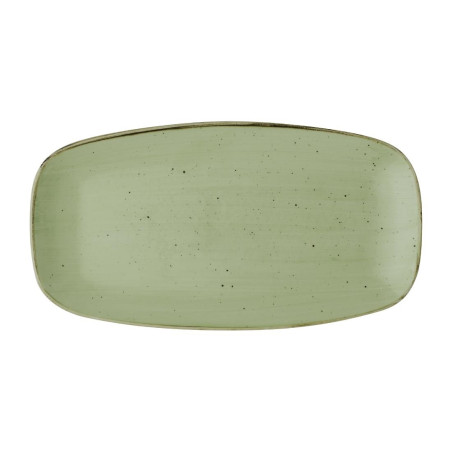 Assiettes oblongues Churchill Stonecast Sage Green 355mm (Lot de 6)