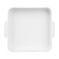 Plats à four carrés avec poignées Olympia Whiteware 260x225x50mm (lot de 2)