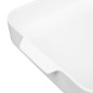 Plats à four carrés avec poignées Olympia Whiteware 200x180x40mm (Lot de 3)