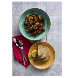 Assiettes avec rebord Churchill Stonecast Tangerine 288mm (Lot de 12)