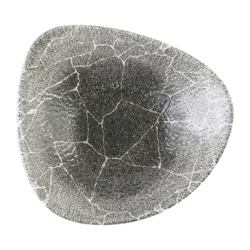 Bols triangulaires Churchill Studio Prints Kintsugi Quartz Black 235mm (Lot de 12)