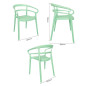 Fauteuils Bolero Mateo Café vert menthe (lot de 2)