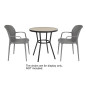 Table ronde d'extérieur Marston Bolero noire 700mm