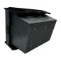 Caisse de transport/stockage en plastique Vogue avec couvercle attaché 600x400x320mm