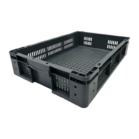 Caisse de rangement en plastique perforé Vogue 600x400x120mm