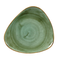 Assiettes triangulaires Churchill Stonecast Samphire Green 311mm (Lot de 6)
