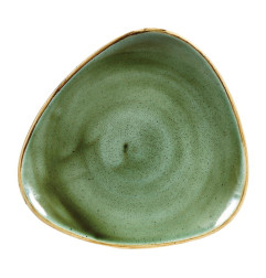 Assiettes triangulaires Churchill Stonecast Samphire Green 229mm (Lot de 12)