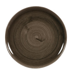 Assiettes avec rebord Churchill Stonecast Patina Evolve Iron Black 324mm (Lot de 6)