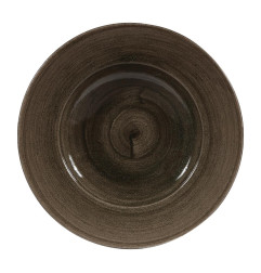 Bols à bord large Churchill Stonecast Patina Wide Iron Black 280mm (Lot de 12)