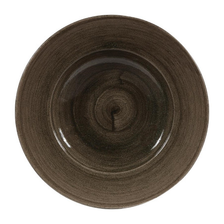 Bols à bord large Churchill Stonecast Patina Wide Iron Black 280mm (Lot de 12)
