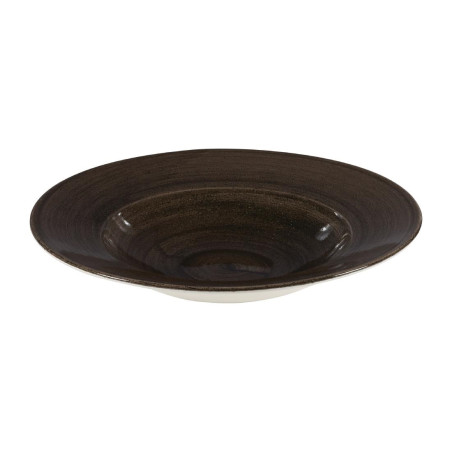 Bols à bord large Churchill Stonecast Patina Wide Iron Black 280mm (Lot de 12)