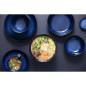 Bols plats Olympia Luna bleu nuit 160 mm (lot de 6)