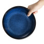 Bols plats Olympia Luna bleu nuit 210 mm (lot de 4)