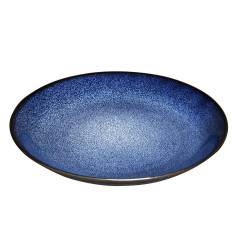 Assiettes creuses Olympia Luna bleu nuit 255 mm (lot de 4)
