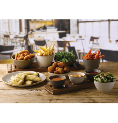 Pots à sauce Churchill Stonecast Grey 70mm (Lot de 12)