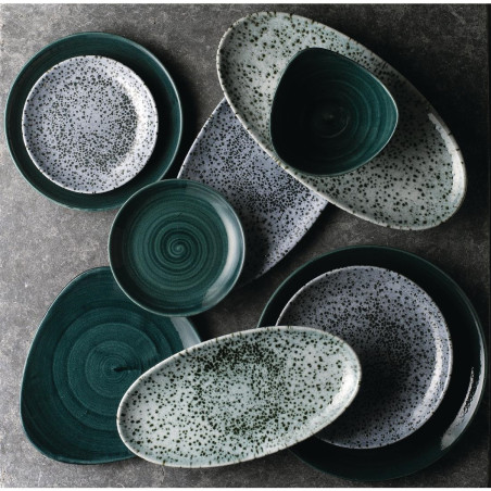 Assiettes rondes Churchill Stonecast Patina Rustic Teal 288mm (Lot de 12)