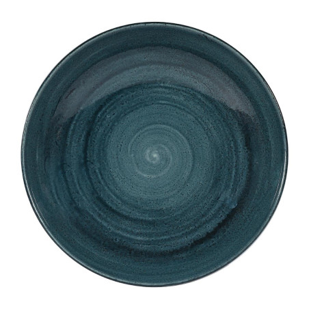 Assiettes coupes rondes Churchill Stonecast Patina Rustic Teal 40oz 248mm (Lot de 12)