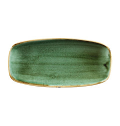 Assiettes oblongues Churchill Stonecast No.4 Samphire Green 269 x 127mm (Lot de 12)