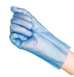 Gants alimentaires en TPE non poudrés bleus Nisbets Essentials L (lot de 200)