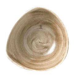 Bols triangulaires Churchill Stonecast Patina Lotus Antique Taupe 178mm (Lot de 12)